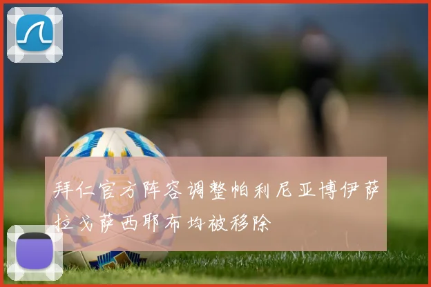 拜仁官方阵容调整帕利尼亚博伊萨拉戈萨西耶布均被移除